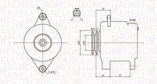 MAGNETI MARELLI Alternator (063731615010)