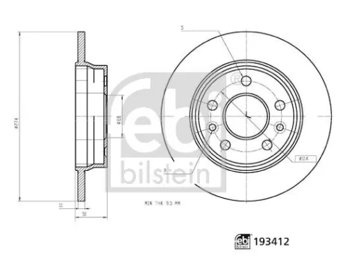 FEBI BILSTEIN Brake Disc (193412)