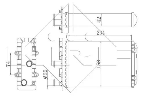 NRF Heat Exchanger, interior heating (54321)