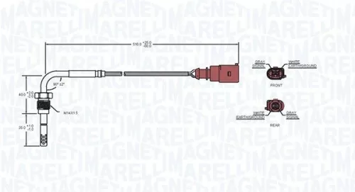 MAGNETI MARELLI Sensor, exhaust gas temperature (172000019010)