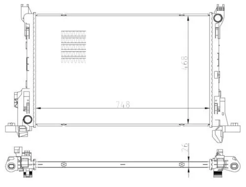 NRF Radiator, engine cooling (59295)