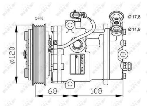 NRF Compressor, air conditioning (32775)
