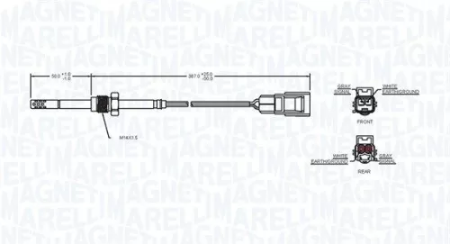 MAGNETI MARELLI Sensor, exhaust gas temperature (172000067010)