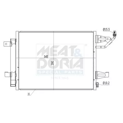 MEAT & DORIA Condenser, air conditioning (991091)
