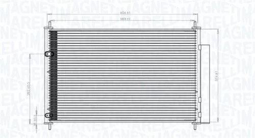MAGNETI MARELLI Condenser, air conditioning (350203767000)