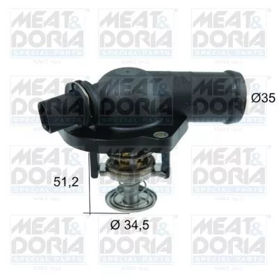 MEAT & DORIA Thermostat, coolant (92730)