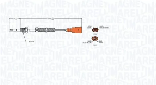 MAGNETI MARELLI Sensor, exhaust gas temperature (172000027010)