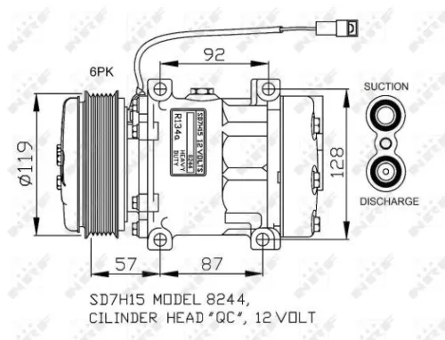 NRF Compressor, air conditioning (32771)