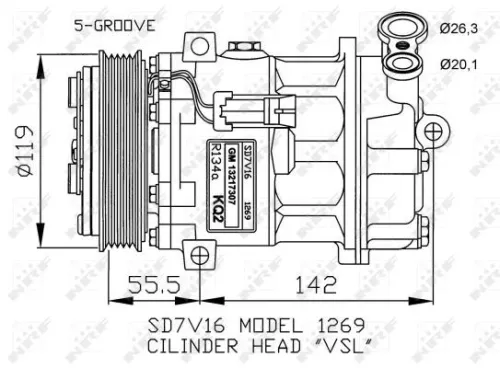 NRF Compressor, air conditioning (32818)