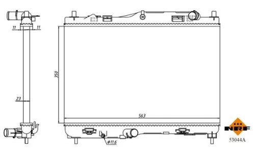 NRF Radiator, engine cooling (53044A)