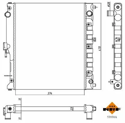 NRF Radiator, engine cooling (53930A)