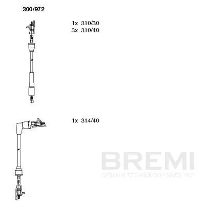 BREMI Ignition Cable Kit (300/972)