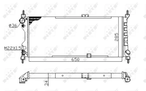 NRF Radiator, engine cooling (507522A)