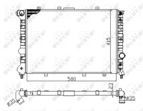 NRF Radiator, engine cooling (58202A)