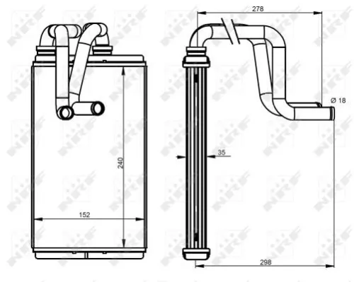 NRF Heat Exchanger, interior heating (54337)