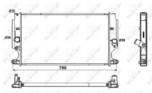 NRF Radiator, engine cooling (53181)