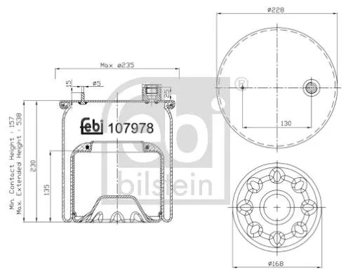 FEBI BILSTEIN Bellow, air suspension (107978)