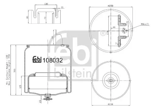 FEBI BILSTEIN Bellow, air suspension (108032)