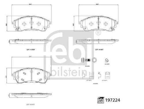 FEBI BILSTEIN Brake Pad Set, disc brake (197224)