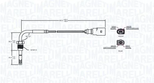 MAGNETI MARELLI Sensor, exhaust gas temperature (172000037010)