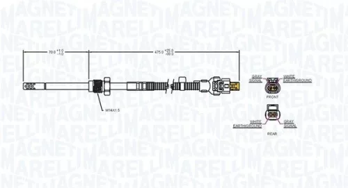 MAGNETI MARELLI Sensor, exhaust gas temperature (172000185010)