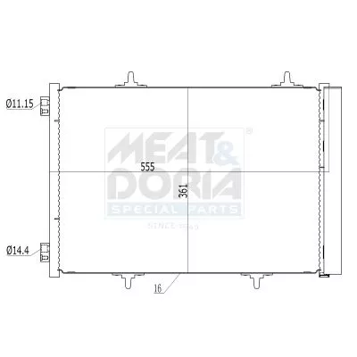 MEAT & DORIA Condenser, air conditioning (991033)