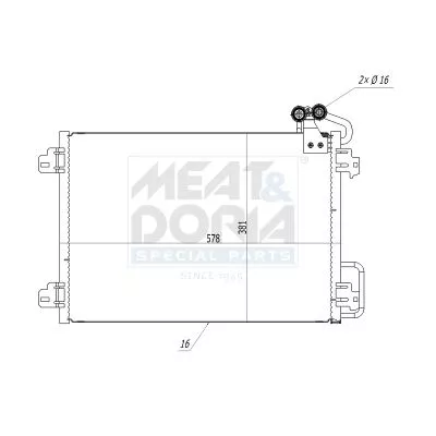 MEAT & DORIA Condenser, air conditioning (991134)