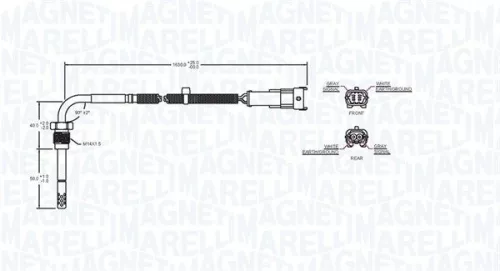 MAGNETI MARELLI Sensor, exhaust gas temperature (172000245010)