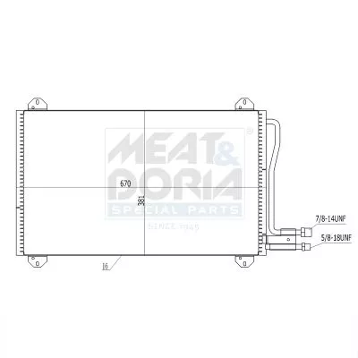 MEAT & DORIA Condenser, air conditioning (991063)