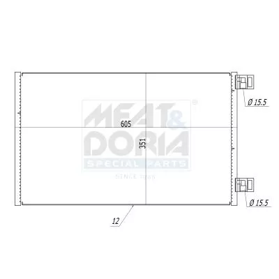 MEAT & DORIA Condenser, air conditioning (991154)