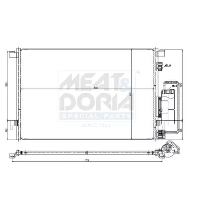 MEAT & DORIA Condenser, air conditioning (991170)