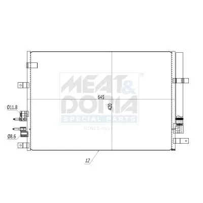 MEAT & DORIA Condenser, air conditioning (991174)