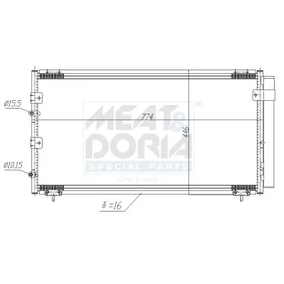 MEAT & DORIA Condenser, air conditioning (991191)