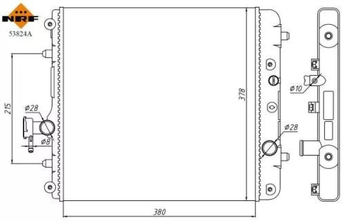 NRF Radiator, engine cooling (53824A)