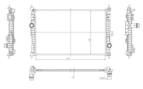 NRF Radiator, engine cooling (59302)