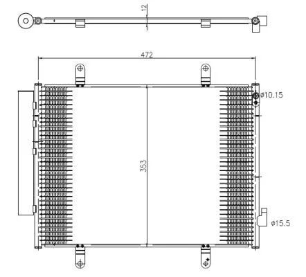 NRF Condenser, air conditioning (350371)