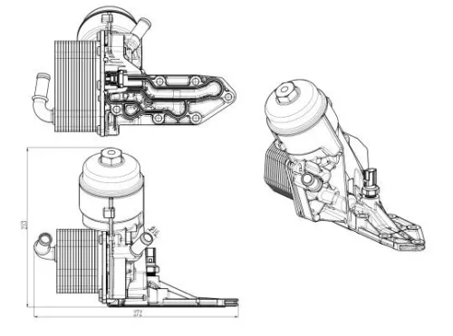 NRF Housing, oil filter (31844)
