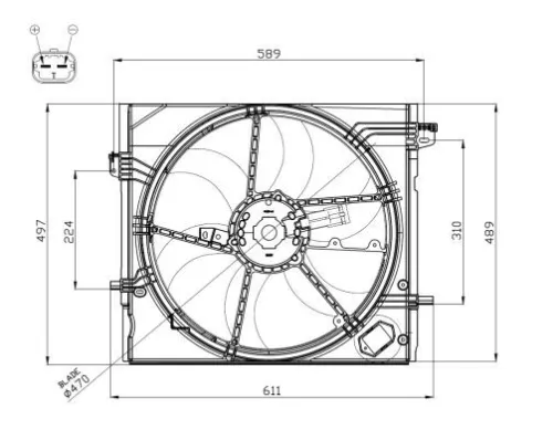 NRF Fan, engine cooling (47897)