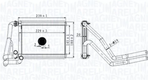 MAGNETI MARELLI Heat Exchanger, interior heating (350218488000)