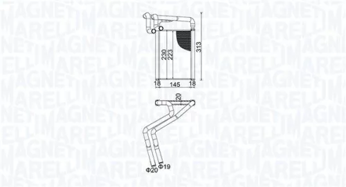 MAGNETI MARELLI Heat Exchanger, interior heating (350218488000)