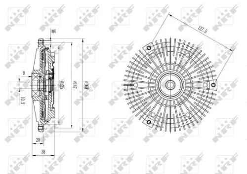 NRF Clutch, radiator fan (49649)
