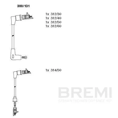 BREMI Ignition Cable Kit (300/131)