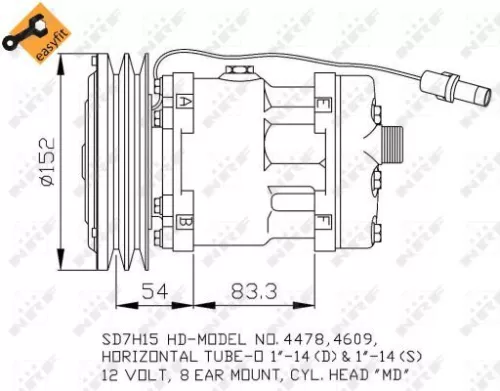 NRF Compressor, air conditioning (32756)