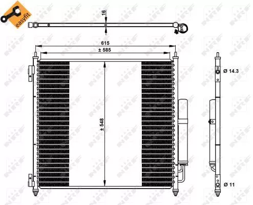 NRF Condenser, air conditioning (350336)