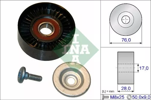 Schaeffler INA Tensioner Pulley, V-ribbed belt (532 0648 10)