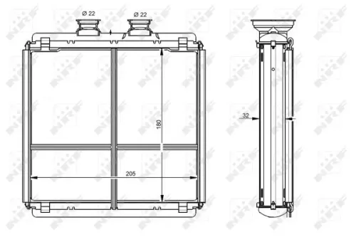 NRF Heat Exchanger, interior heating (54338)