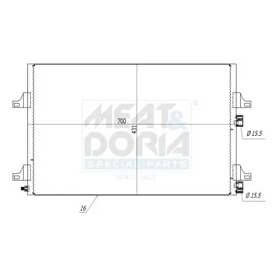 MEAT & DORIA Condenser, air conditioning (991113)