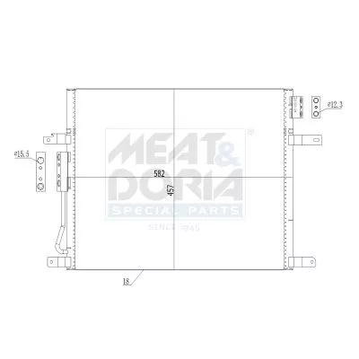 MEAT & DORIA Condenser, air conditioning (991074)