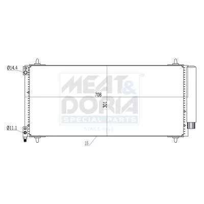 MEAT & DORIA Condenser, air conditioning (991142)