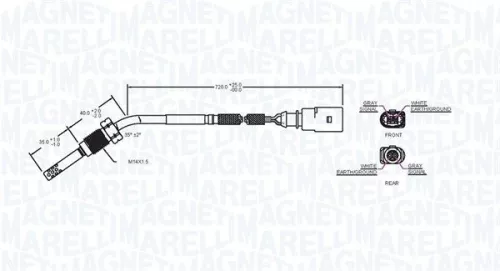 MAGNETI MARELLI Sensor, exhaust gas temperature (172000017010)